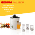 Geuwa 300W Motor Juicer with Safety Interlock Clamp